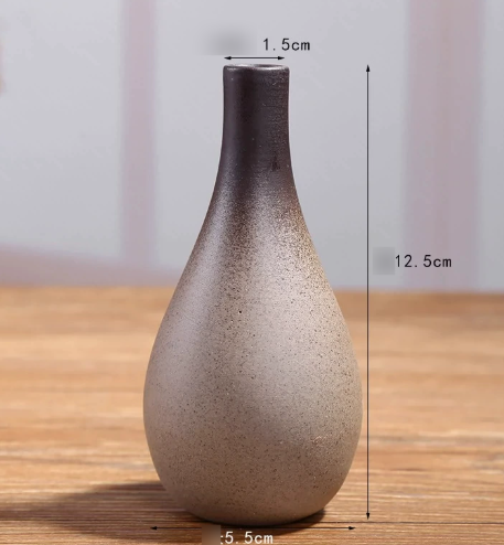 Ceramic Flower Vase, Vintage Zen Bud Vase for Home Decor, 10 Styles