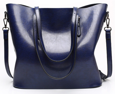 Minimalistische PU Shopper met Ritssluiting