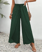 Wide-Leg Trousers in Geometric Print