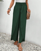Wide-Leg Trousers in Geometric Print