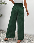 Wide-Leg Trousers in Geometric Print
