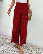 Wide-Leg Trousers in Geometric Print