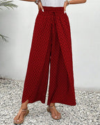 Wide-Leg Trousers in Geometric Print