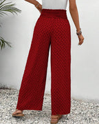 Wide-Leg Trousers in Geometric Print