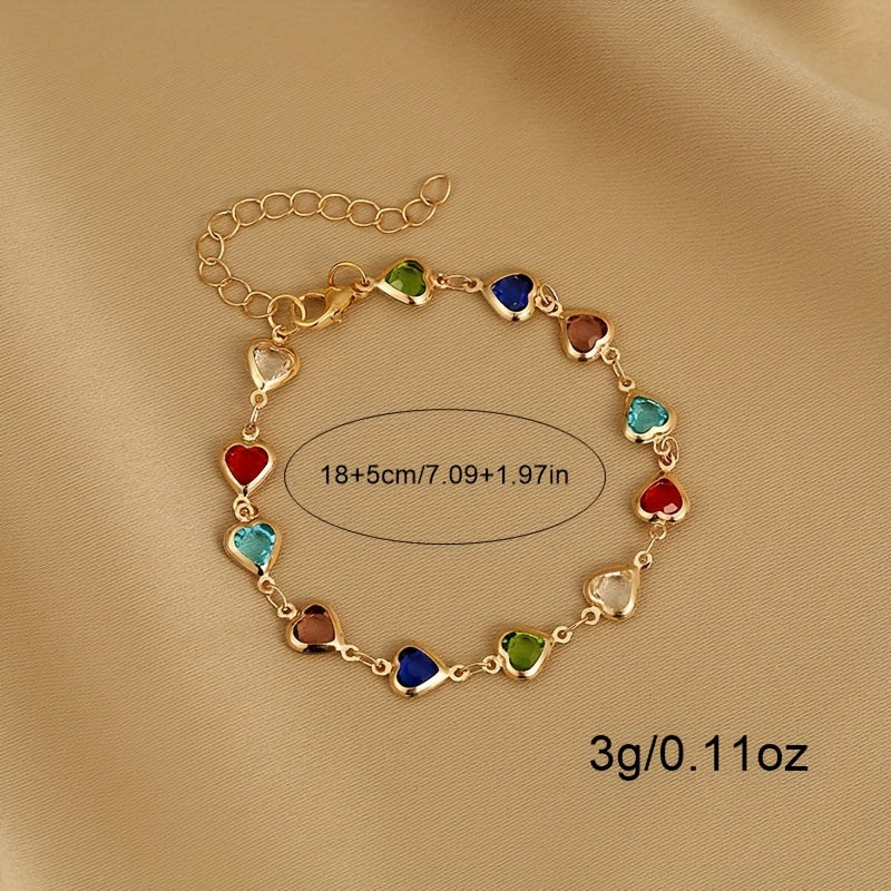 Candy-Coloured Heart Bracelet