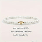 Armband met hart en initiaal van A tot Z