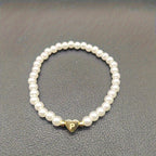 Armband met hart en initiaal van A tot Z