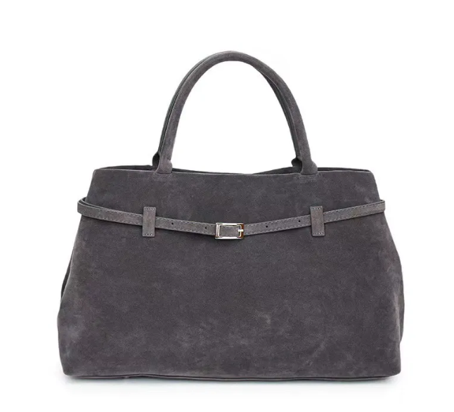 Zachte Faux Suède Shopper met Stevige Handvatten