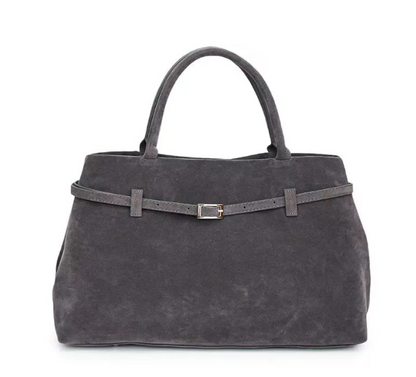 Zachte Faux Suède Shopper met Stevige Handvatten