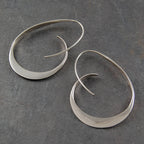 Open Spiral Hoop Earrings in Two Tones