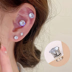 Sparkly Magnetic Clip-On Earrings in Three Sizes
