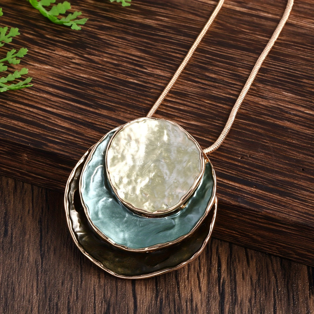 Bohemian drielaagse emaille sieradenset