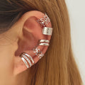 Five-Piece Vintage C-Shaped Clip-On Earring Set