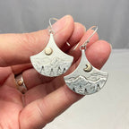 Boho Sun and Moon Silver-Tone Earrings
