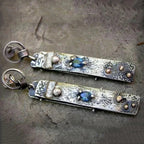 Handmade Blue Stone Earrings