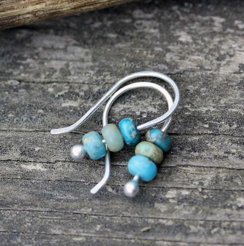 Turquoise and Pearl Earrings