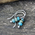 Turquoise and Pearl Earrings