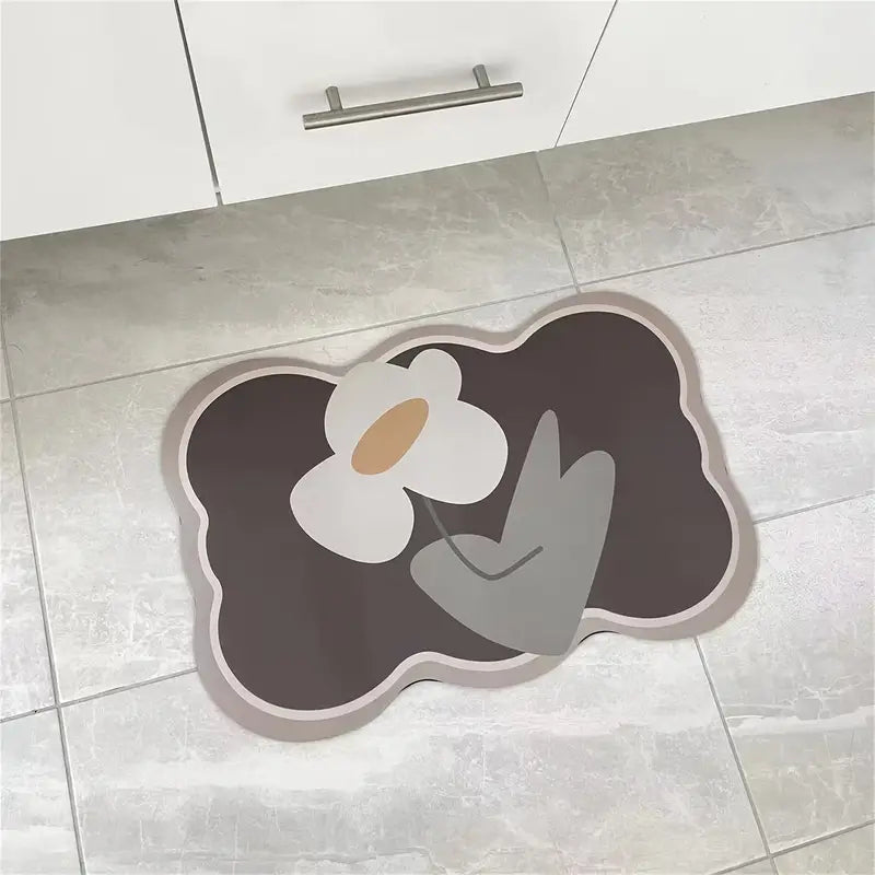 Diatomaceous Earth Absorbent Bath Mat – Nordic Minimalist Style, 40x60cm