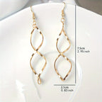 Spiral Curved Wave Earrings