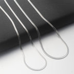 Stainless Steel Snake Chain Necklace in Three Lengths