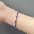 Boho Purple Zirconia Crystal Tennis Bracelet