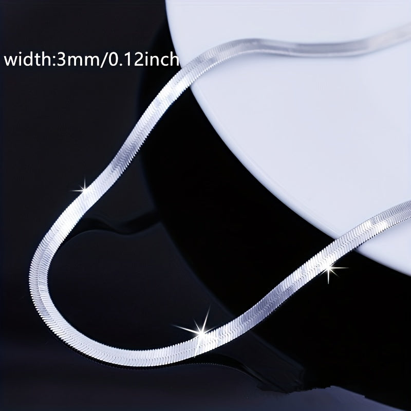 Stainless Steel Snake Chain Necklace in Three Lengths