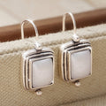 Bohemian Square Pearl Drop Earrings