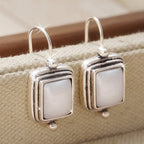 Bohemian Square Pearl Drop Earrings