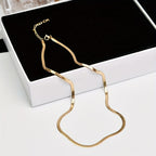 Stainless Steel Snake Chain Necklace in Three Lengths