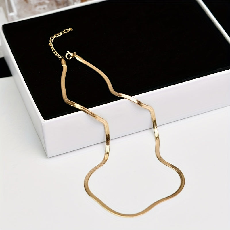 Stainless Steel Snake Chain Necklace in Three Lengths