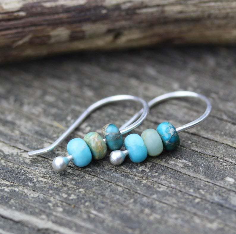 Turquoise and Pearl Earrings