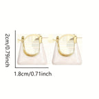 Retro Handbag Enamel Hoop Earrings