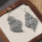 Filigree Heart Hook Earrings