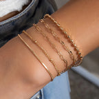 Thin Chain Bracelet Set in Three Styles