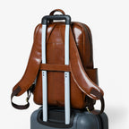 Handcrafted Premium Italian Leather Backpack in Brown