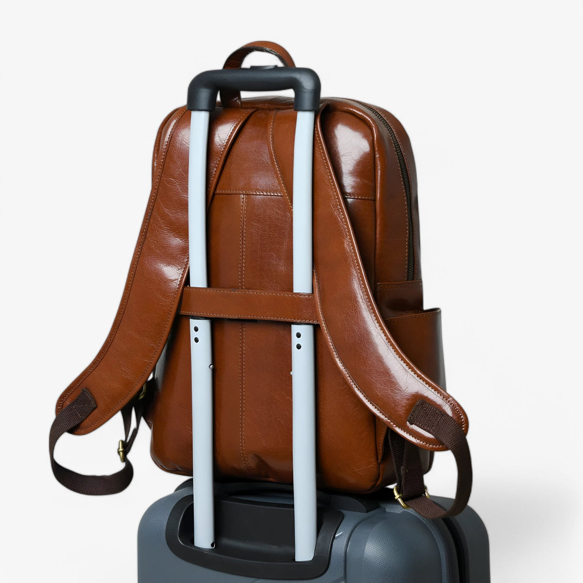 Handcrafted Premium Italian Leather Backpack in Brown