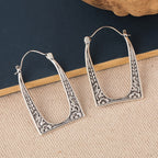 Vintage Boho U-Shape Floral Earrings