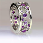 Sparkling Cubic Zirconia Silver-Plated Band Ring