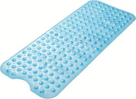 Extra Large PVC Non-Slip Bath Mat with Suction Cups – Solid Colour, Waterproof