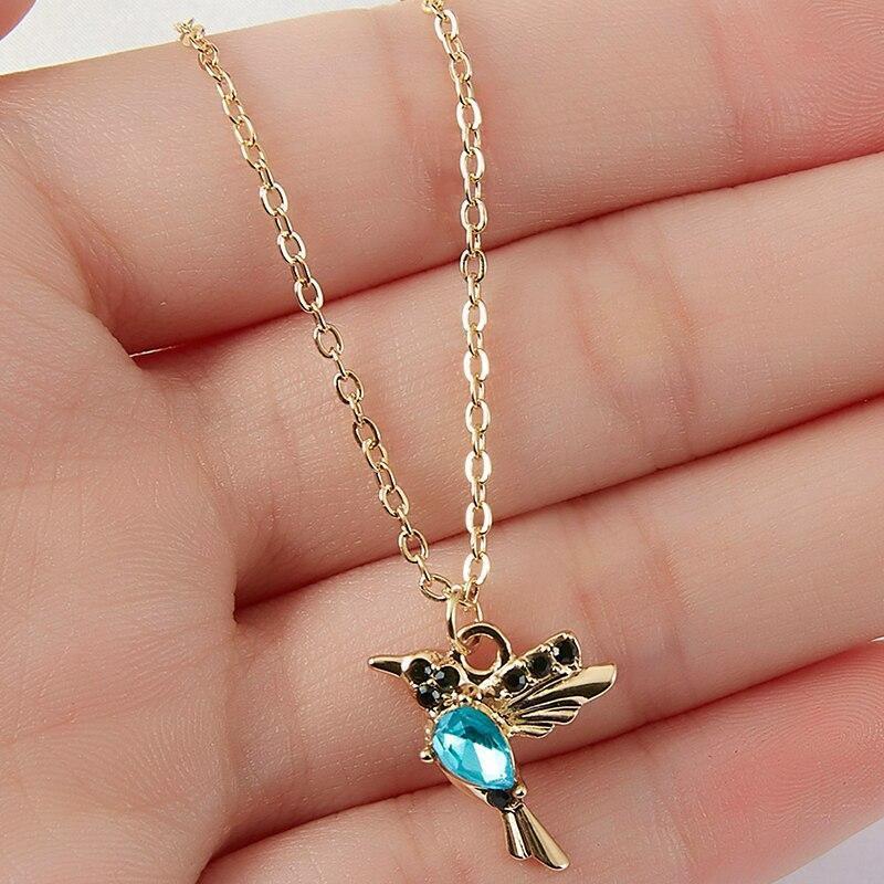Kolibrieketting met email en zirkonia