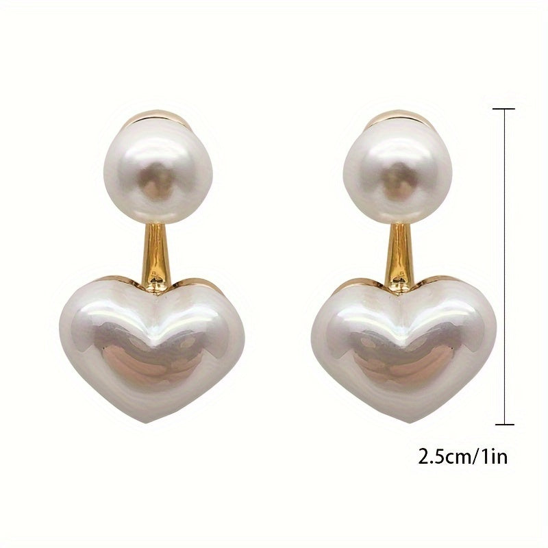 Classic Heart-Shaped Stud Earrings