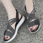 Woven Strappy Flat Sandals