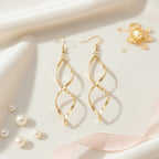 Spiral Curved Wave Earrings
