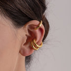 Asymmetric Double-Circle Ear Clips