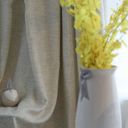 Semi-Sheer Cotton Linen Curtains – Half-Shading, Japanese and Nordic Minimalist Style