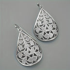 Retro Teardrop Ethnic Threaded Print Earrings