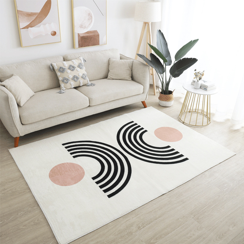 Imitation Cashmere Rectangle Floor Mat – Soft Polyester, Washable, 120x160cm