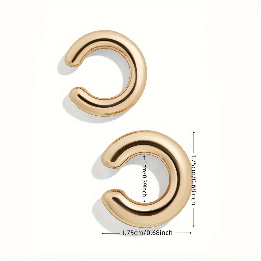 Asymmetric Double-Circle Ear Clips