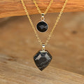 Onyx Double Pendant Necklace