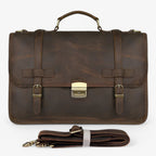 Sleek Timeless Genuine Leather Document and Laptop Folio Bag